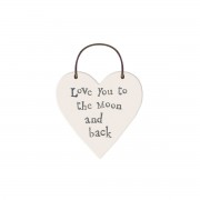 Little Wooden Heart Sign - Moon And Back